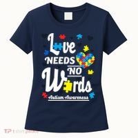 Autism Love Needs No Words Women's T-Shirt thumb 0