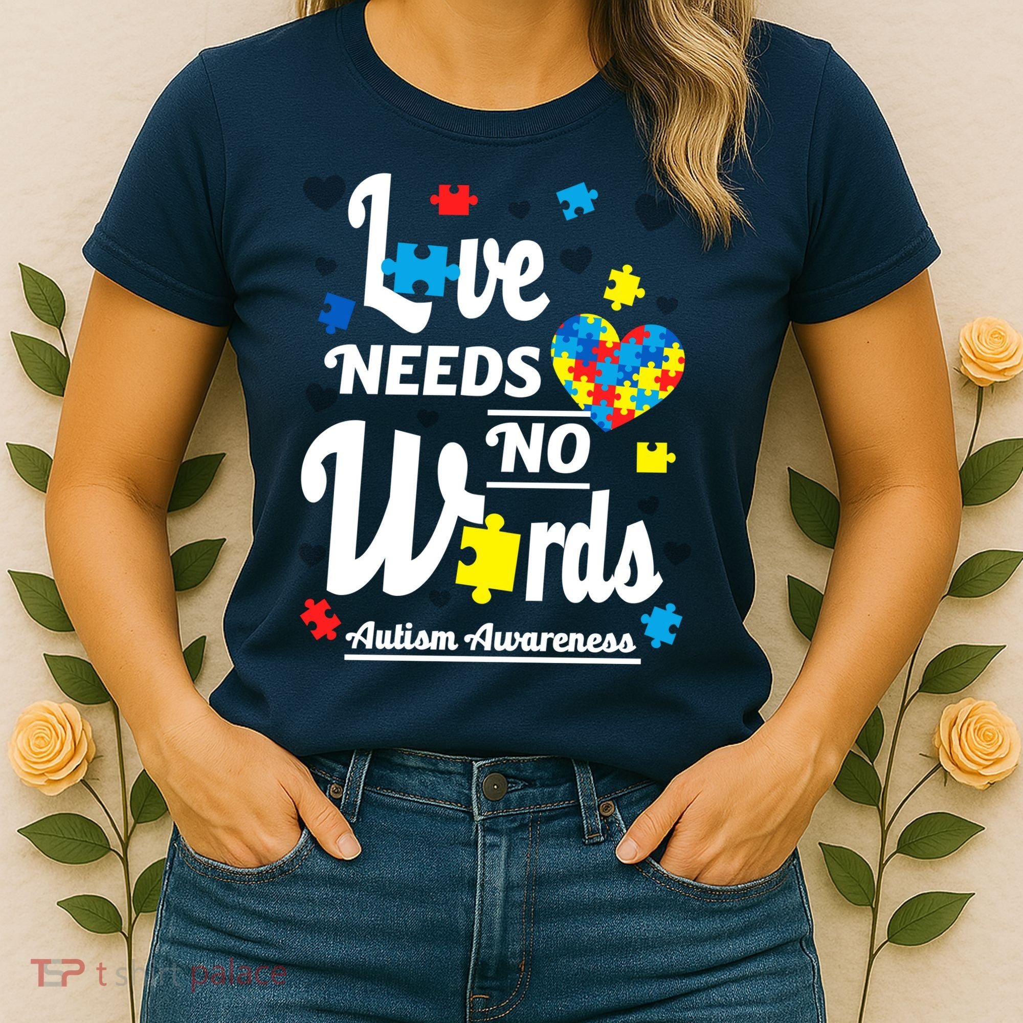 Autism Love Needs No Words Women's T-Shirt