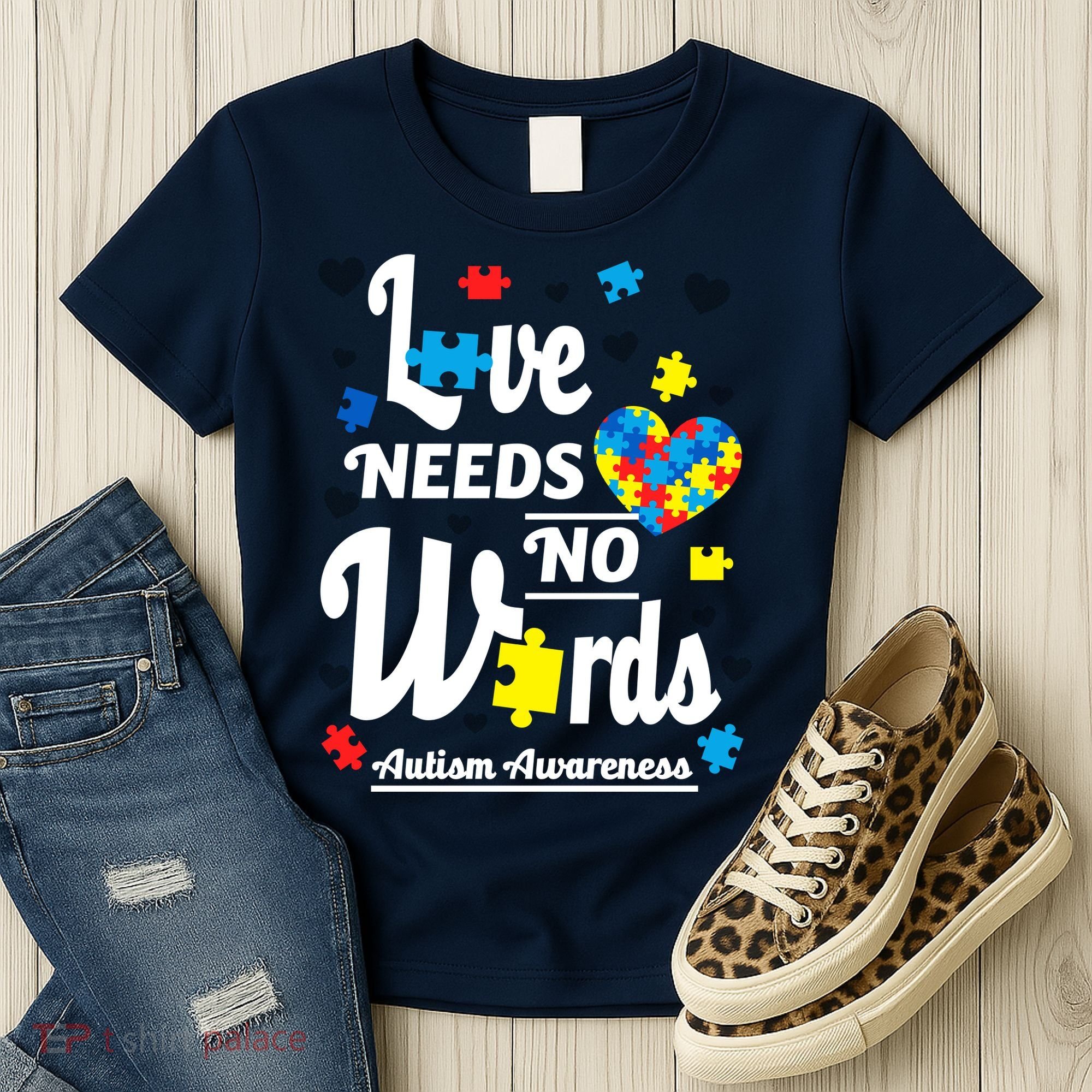 Autism Love Needs No Words Women's T-Shirt