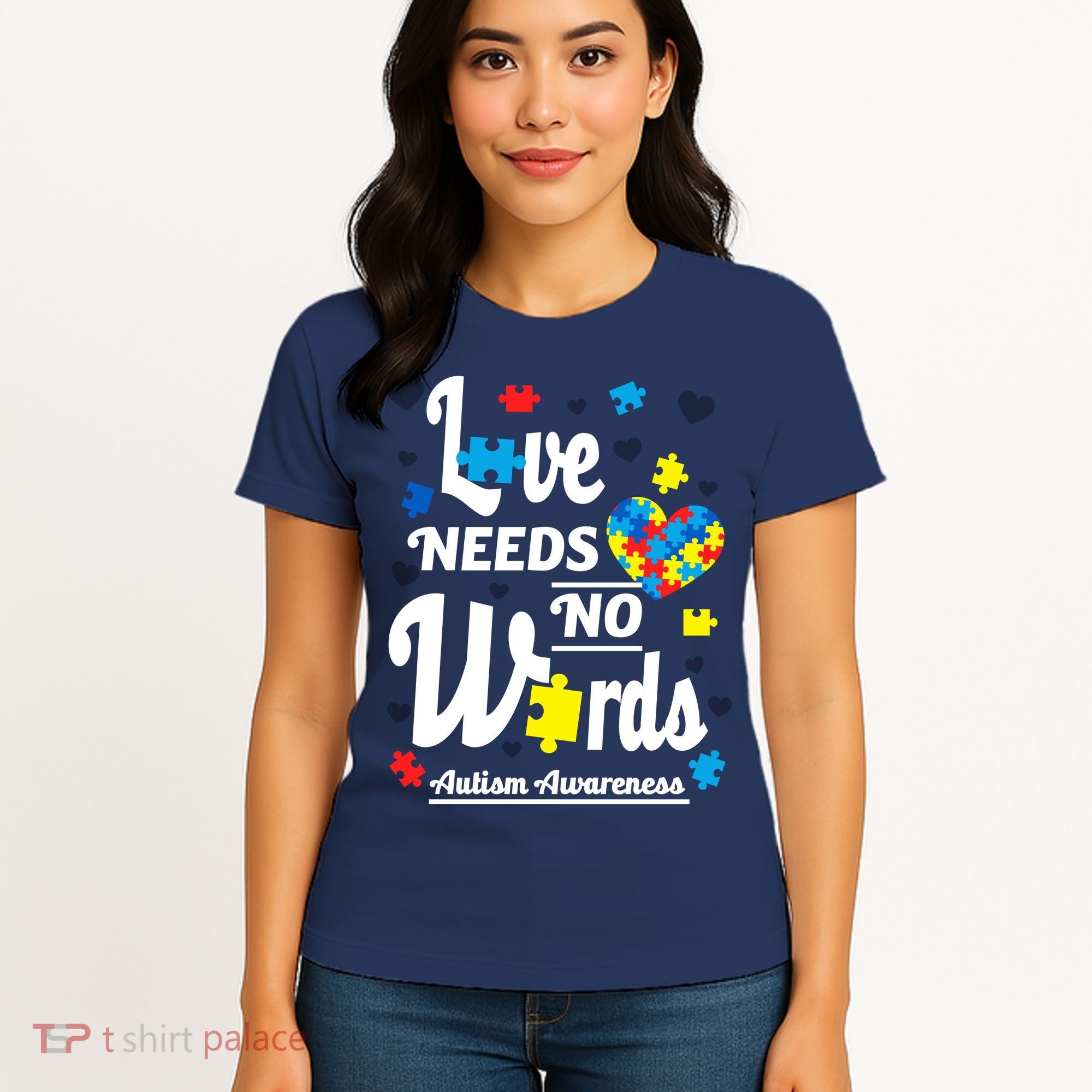 Autism Love Needs No Words Women's T-Shirt