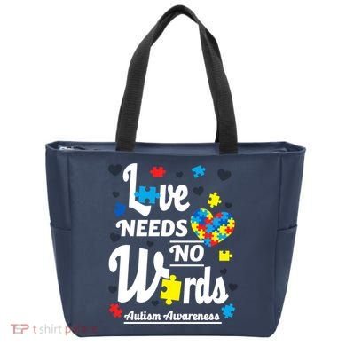 Autism Love Needs No Words Tote Bag