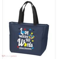 Autism Love Needs No Words Tote Bag thumb 3