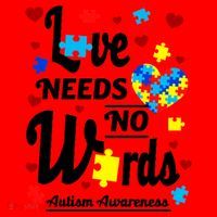 Autism Love Needs No Words Santa Hat thumb 1