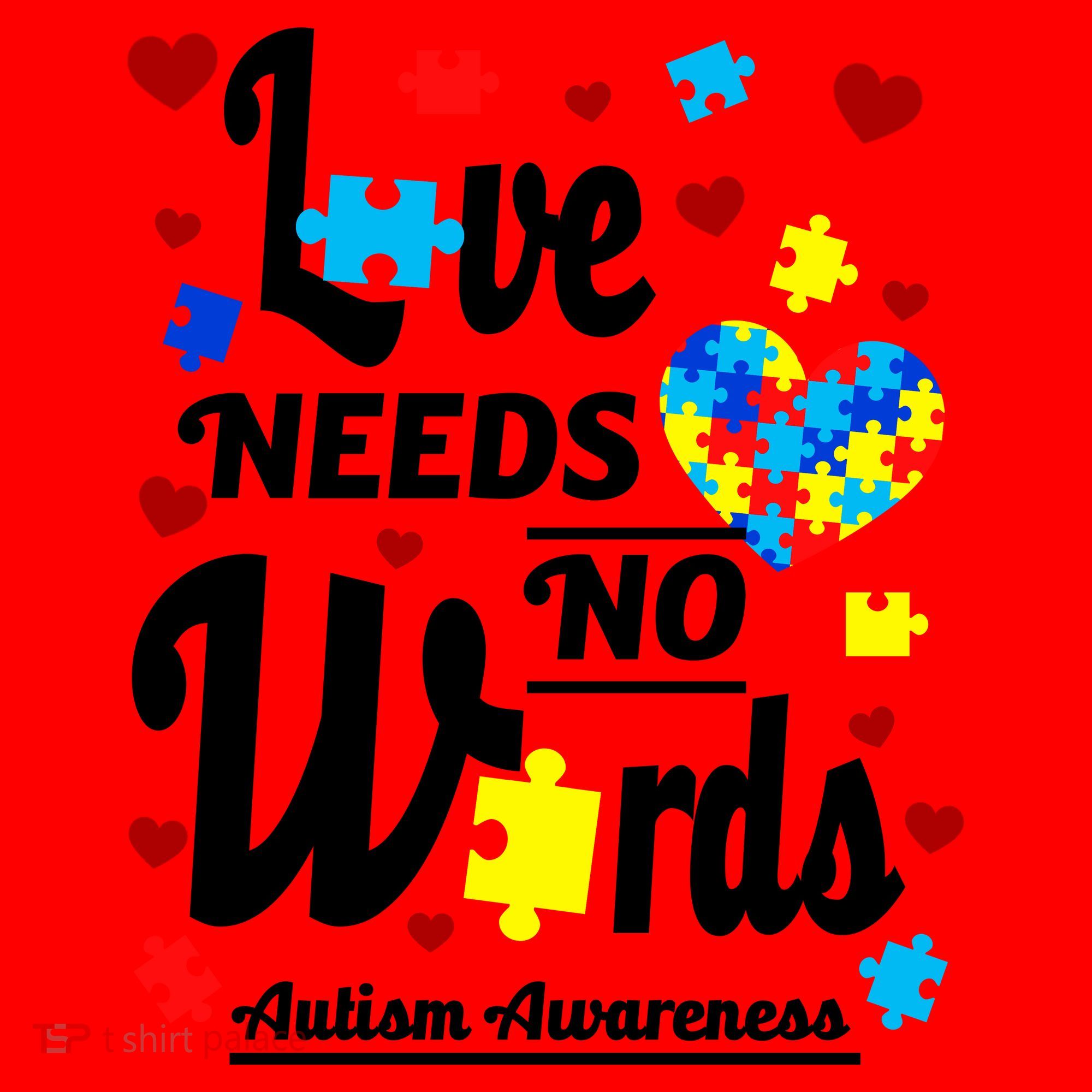 Autism Love Needs No Words Santa Hat