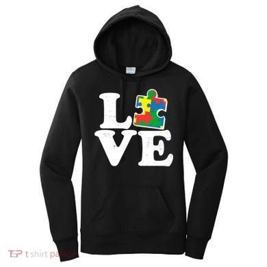 Autism Love Puzzle Piece Women's Hoodie