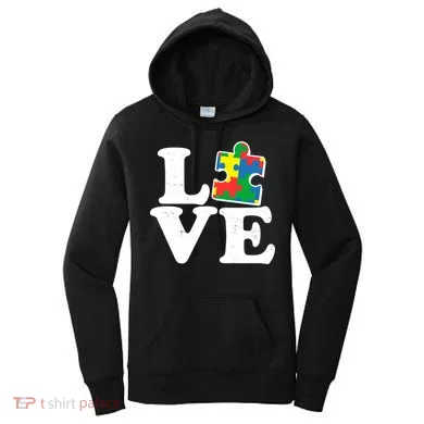 Autism Love Puzzle Piece Women's Hoodie