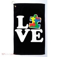 Autism Love Puzzle Piece Golf Towel thumb 0