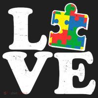Autism Love Puzzle Piece Golf Towel thumb 3