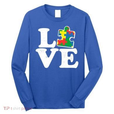 Autism Love Puzzle Piece Long Sleeve Shirt