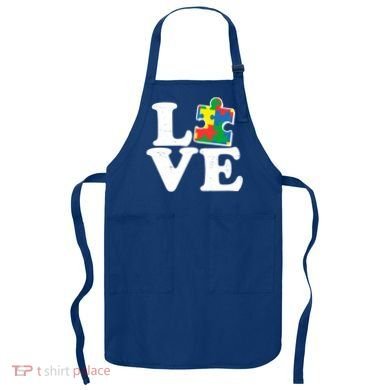 Autism Love Puzzle Piece Apron