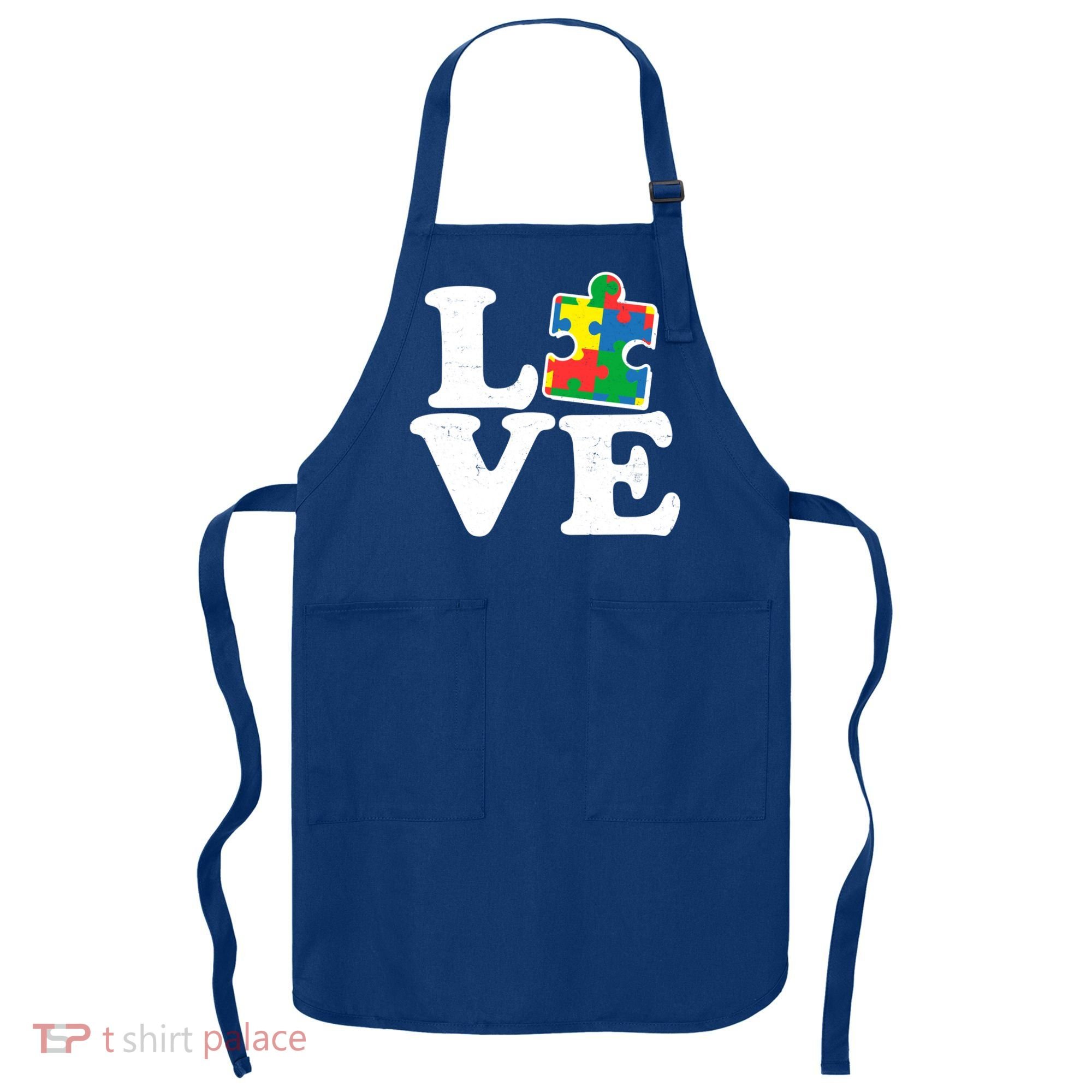 Autism Love Puzzle Piece Apron