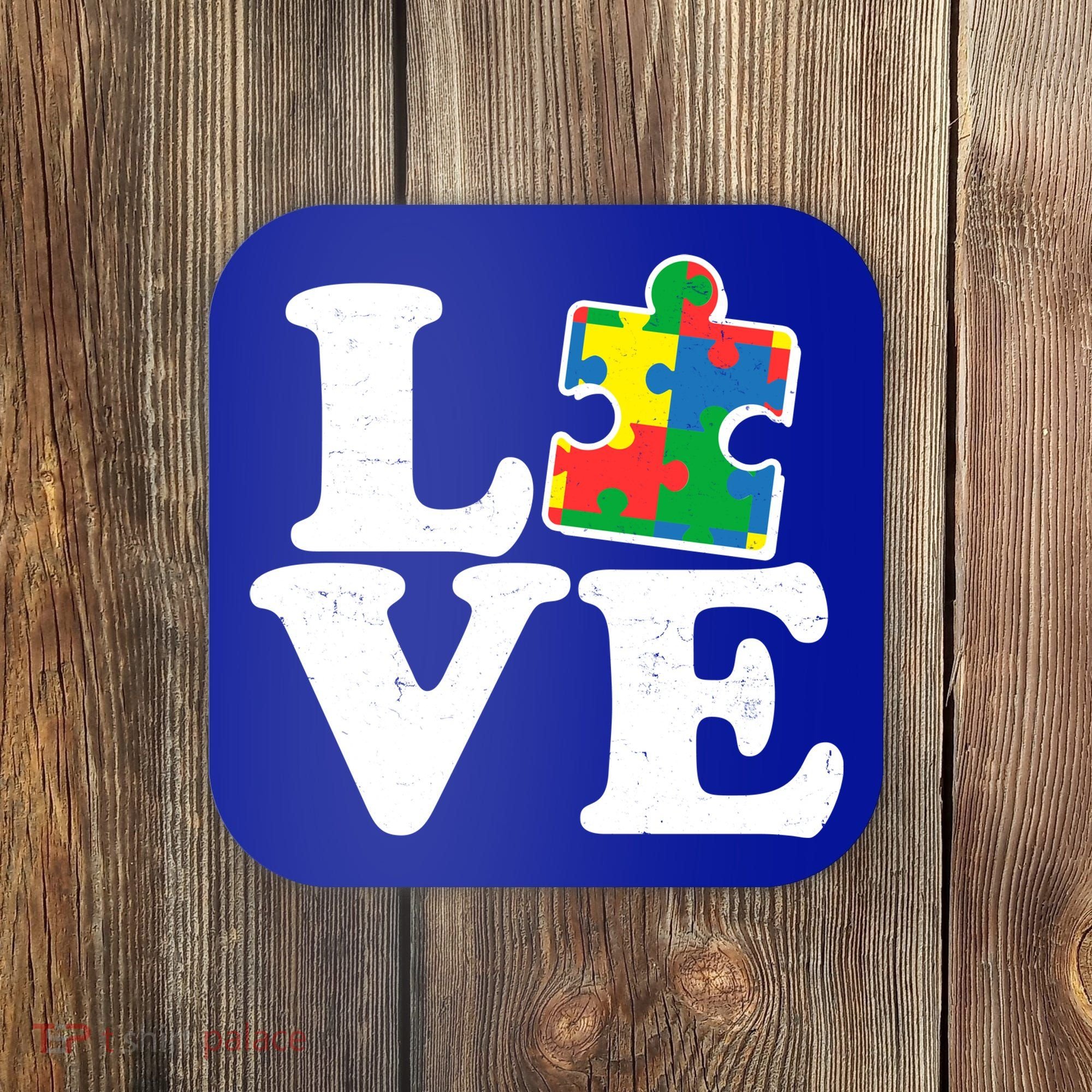 Autism Love Puzzle Piece Coaster