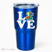 Autism Love Puzzle Piece Tumbler thumb 0