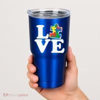 Autism Love Puzzle Piece Tumbler thumb 2