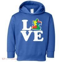 Autism Love Puzzle Piece Toddler Hoodie thumb 0