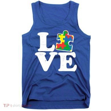 Autism Love Puzzle Piece Tank Top