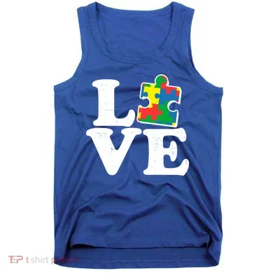Autism Love Puzzle Piece Tank Top