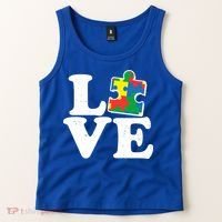 Autism Love Puzzle Piece Tank Top thumb 2