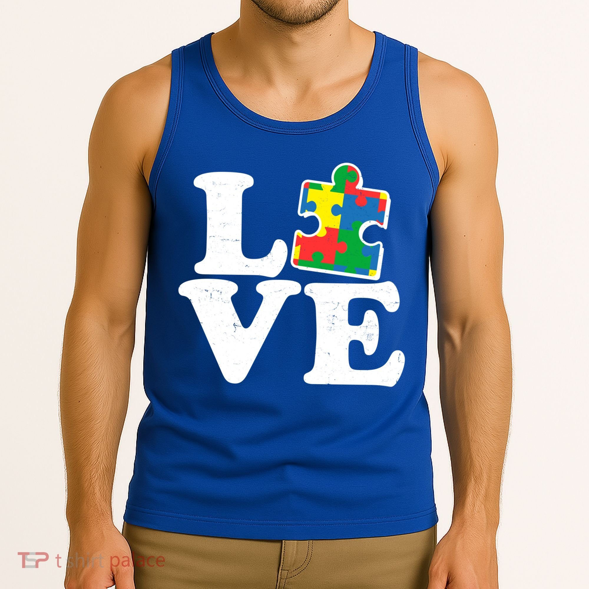 Autism Love Puzzle Piece Tank Top