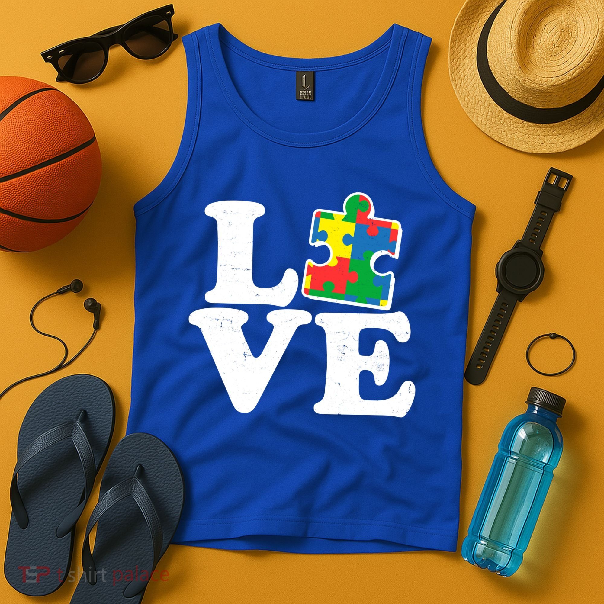 Autism Love Puzzle Piece Tank Top