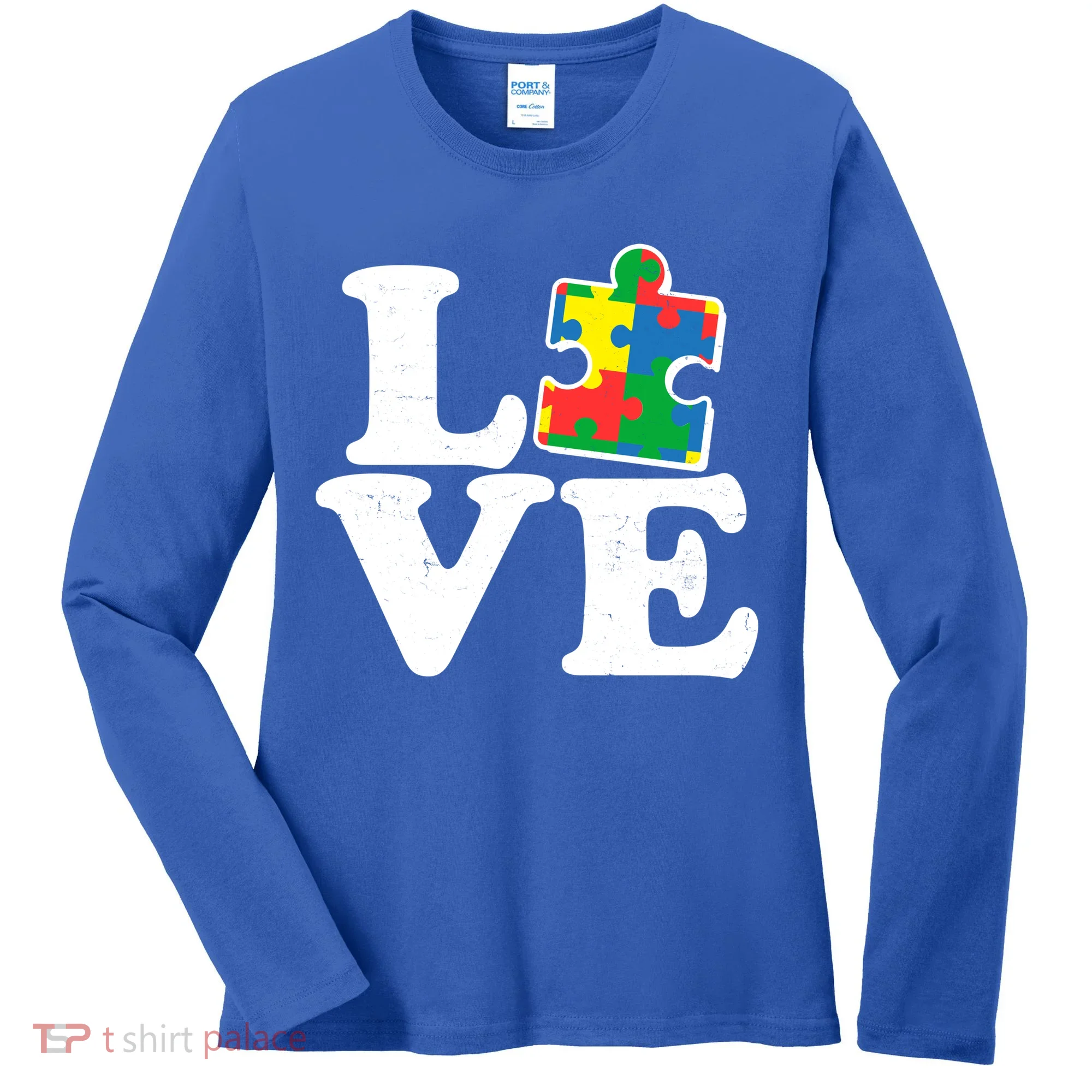 Autism Love Puzzle Piece Women's Long Sleeve Shirt