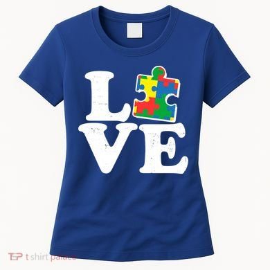 Autism Love Puzzle Piece Women's T-Shirt