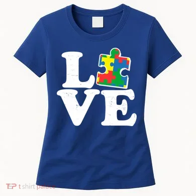 Autism Love Puzzle Piece Women's T-Shirt