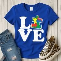 Autism Love Puzzle Piece Women's T-Shirt thumb 3
