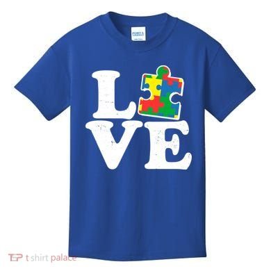 Autism Love Puzzle Piece Kids T-Shirt