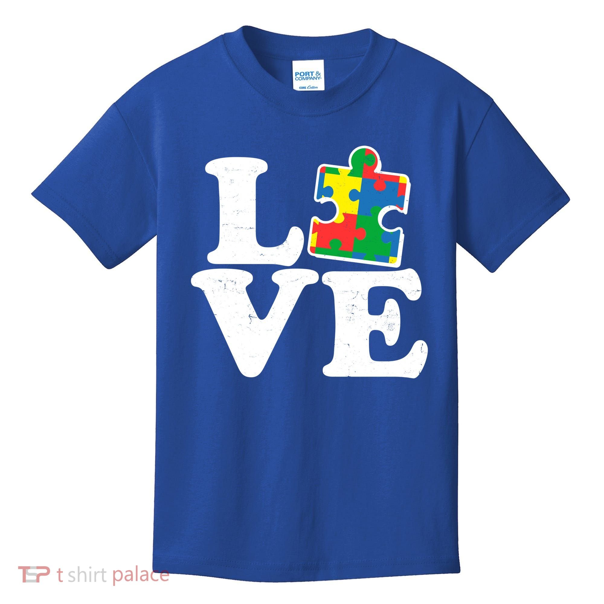 Autism Love Puzzle Piece Kids T-Shirt
