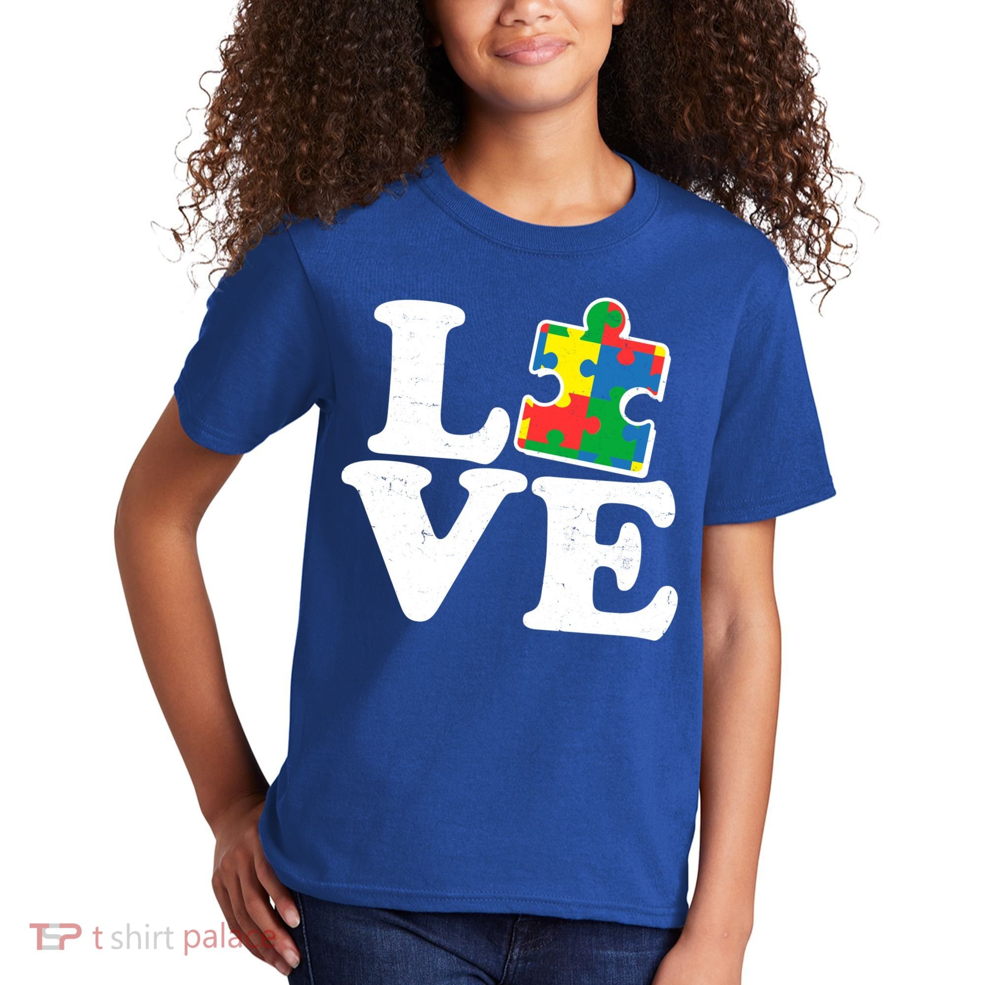 Autism Love Puzzle Piece Kids T-Shirt