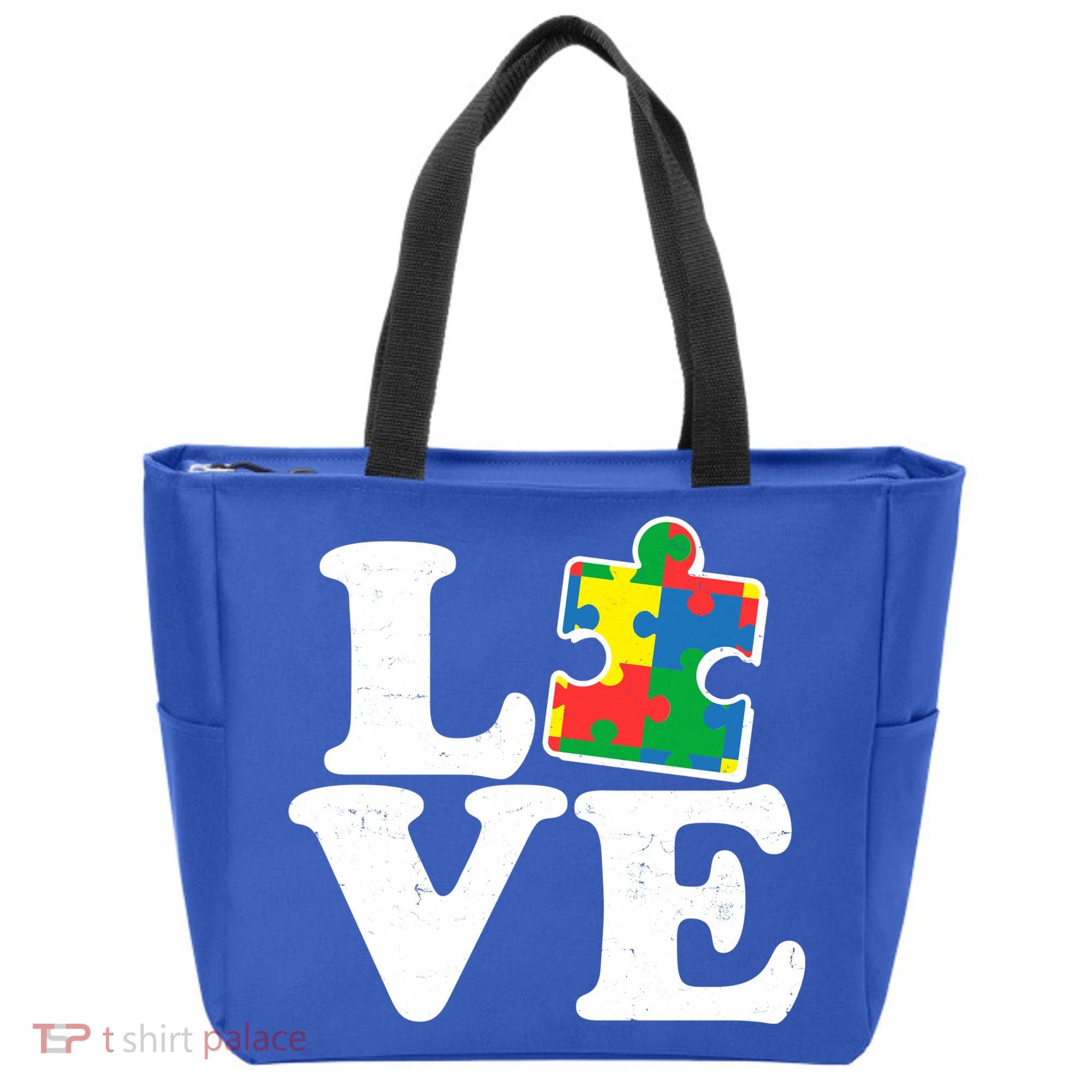 Autism Love Puzzle Piece Tote Bag