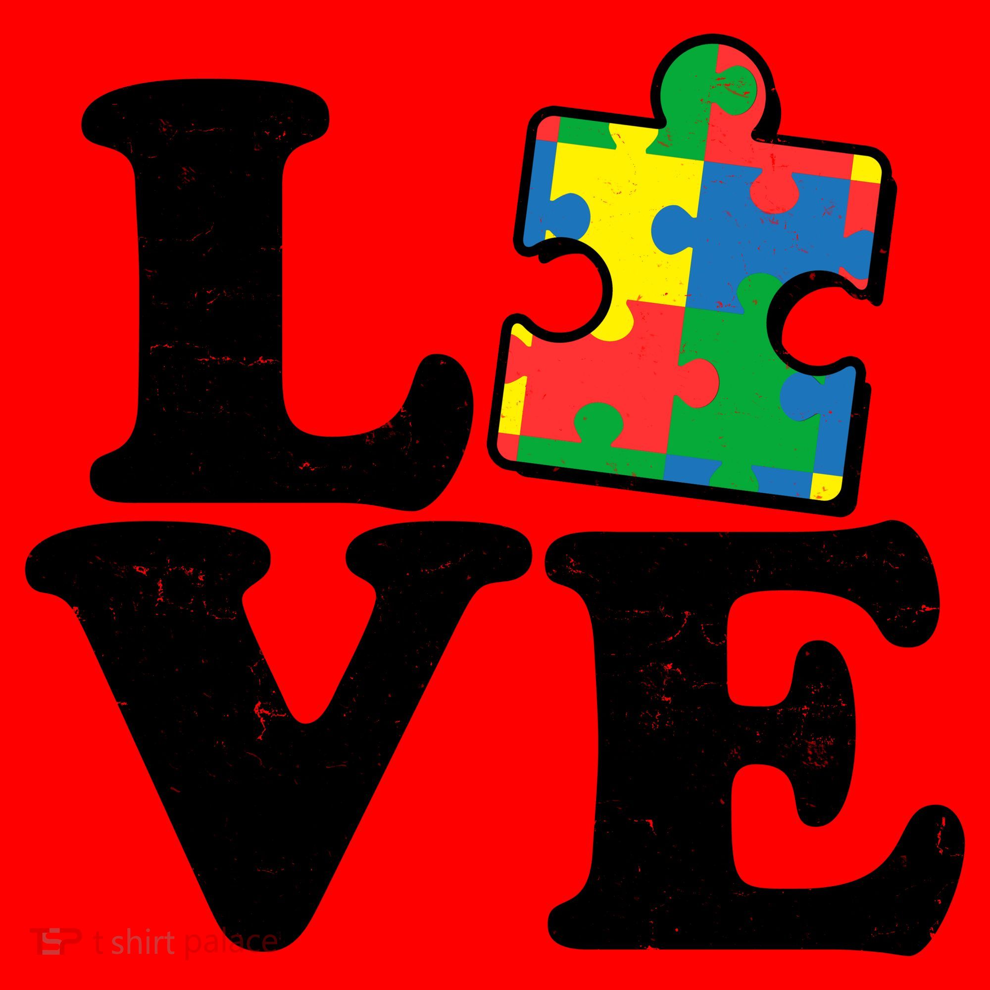 Autism Love Puzzle Piece Santa Hat