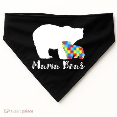 Autism Mama Bear USA-Made Doggie Bandana