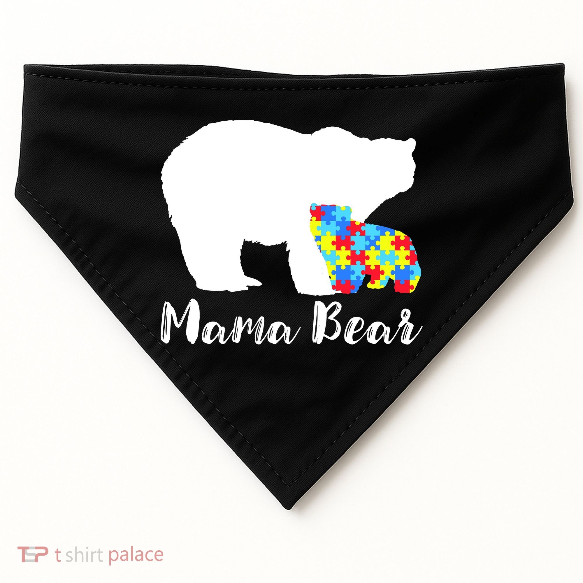 Autism Mama Bear USA-Made Doggie Bandana