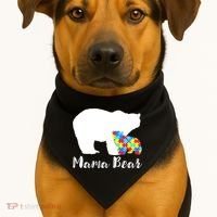 Autism Mama Bear USA-Made Doggie Bandana thumb 1