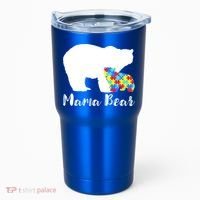 Autism Mama Bear Tumbler thumb 0