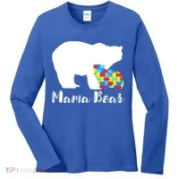 Autism Mama Bear Women's Long Sleeve Shirt thumb 0