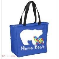 Autism Mama Bear Tote Bag thumb 2