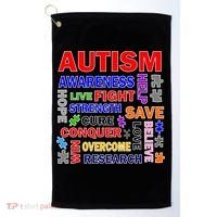 Autism Mashup Golf Towel thumb 0