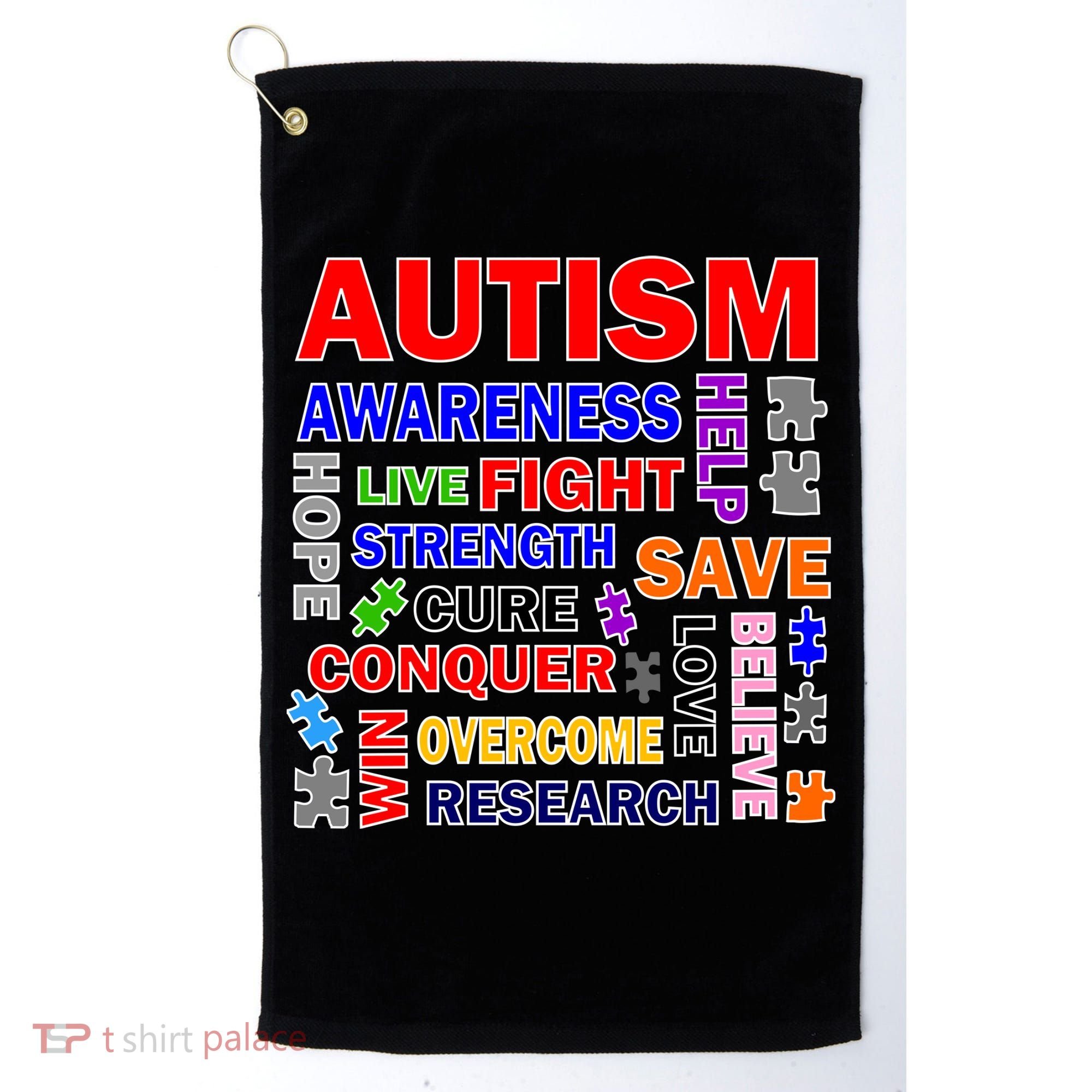 Autism Mashup Golf Towel