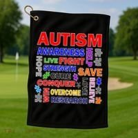 Autism Mashup Golf Towel thumb 1