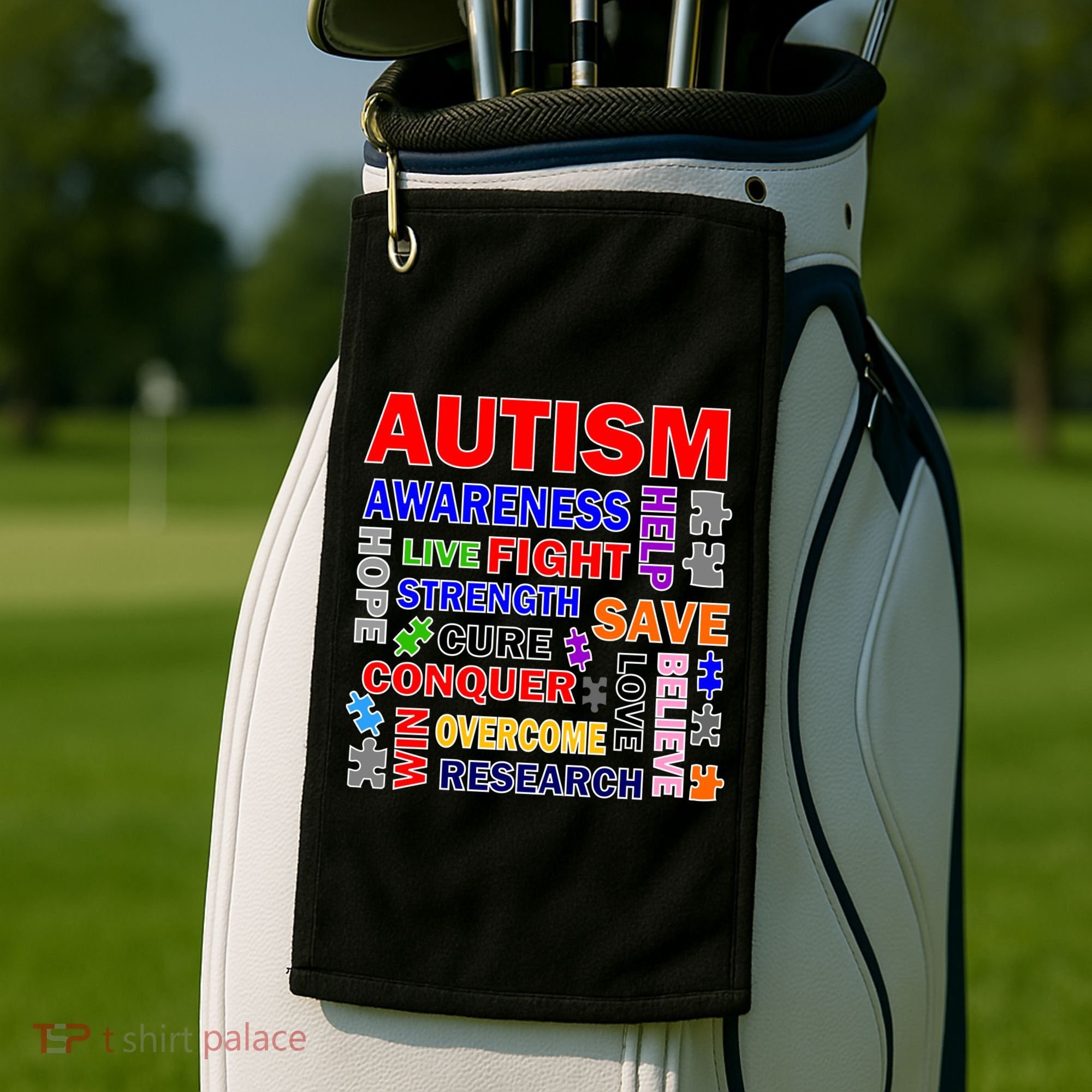 Autism Mashup Golf Towel