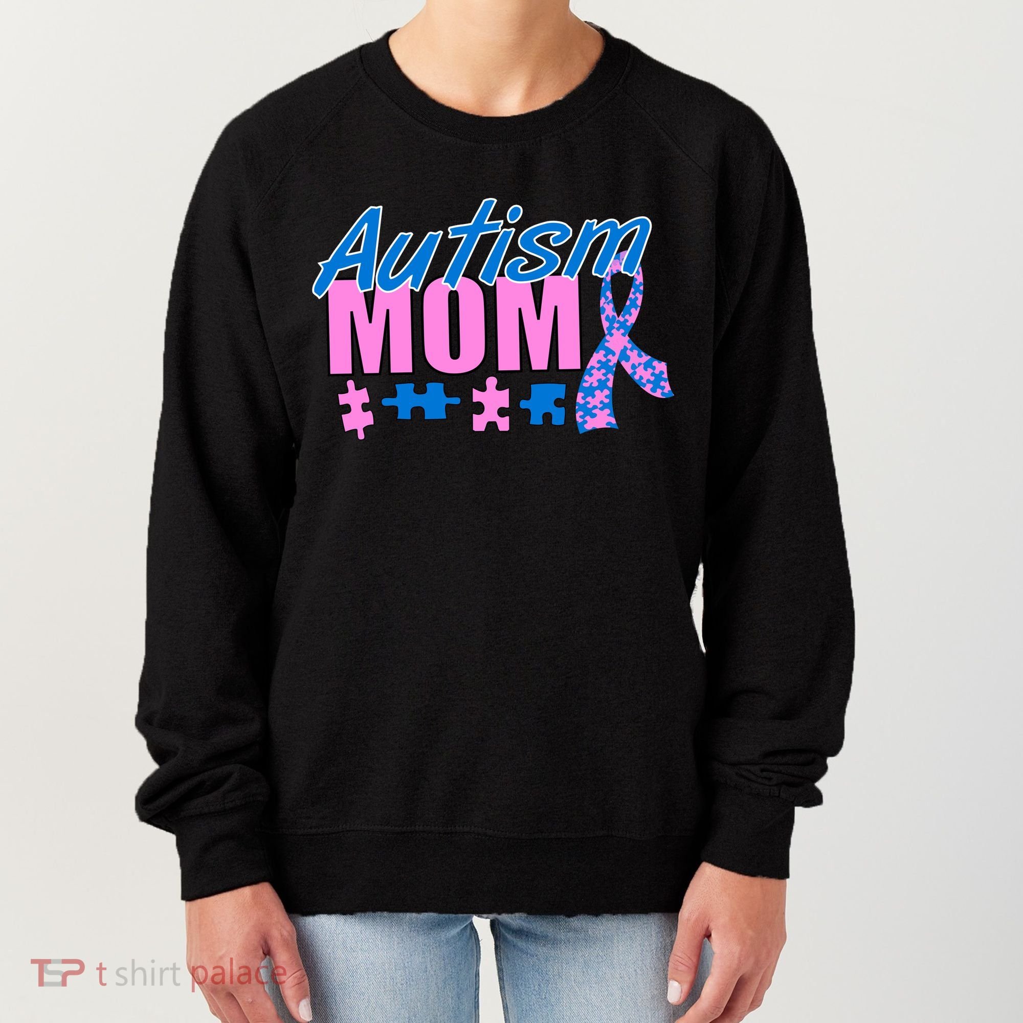 Autism Mom Awareness Ribbon Women's Sweatshirt