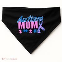 Autism Mom Awareness Ribbon USA-Made Doggie Bandana thumb 0