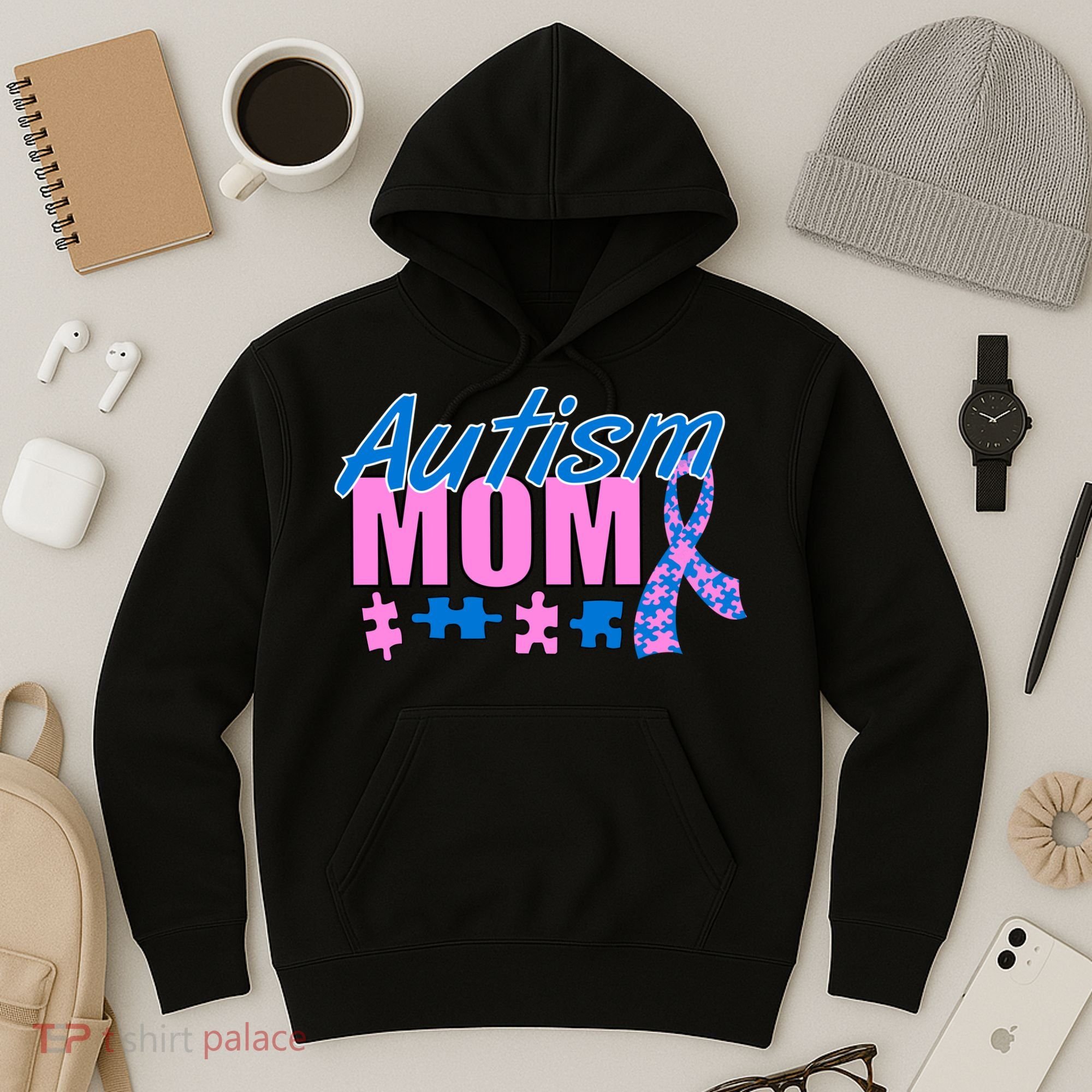 Autism Mom Awareness Ribbon Hoodie