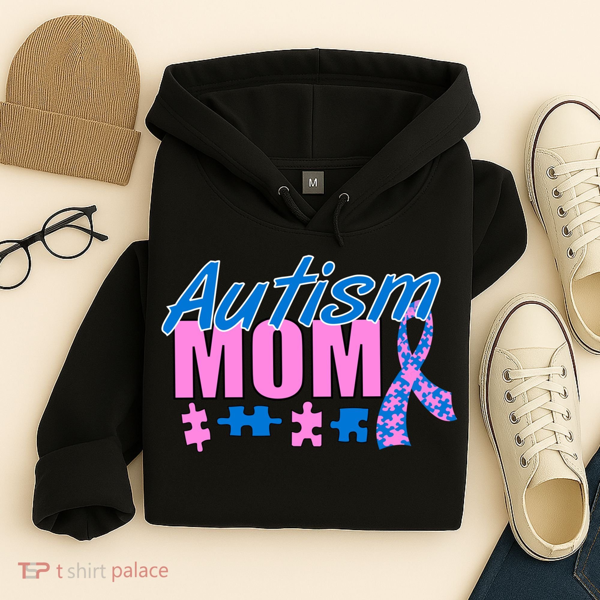 Autism Mom Awareness Ribbon Hoodie