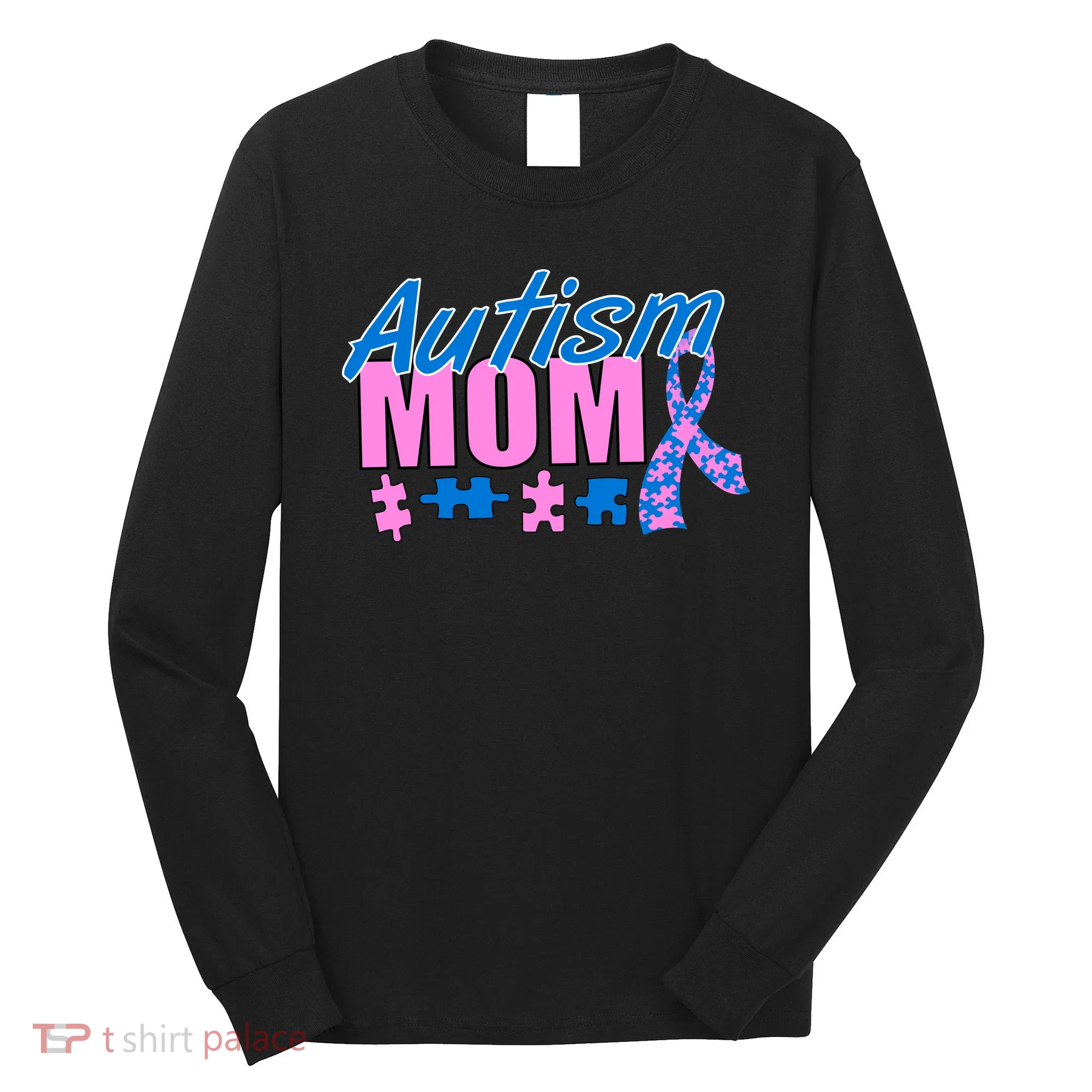 Autism Mom Awareness Ribbon Long Sleeve Shirt