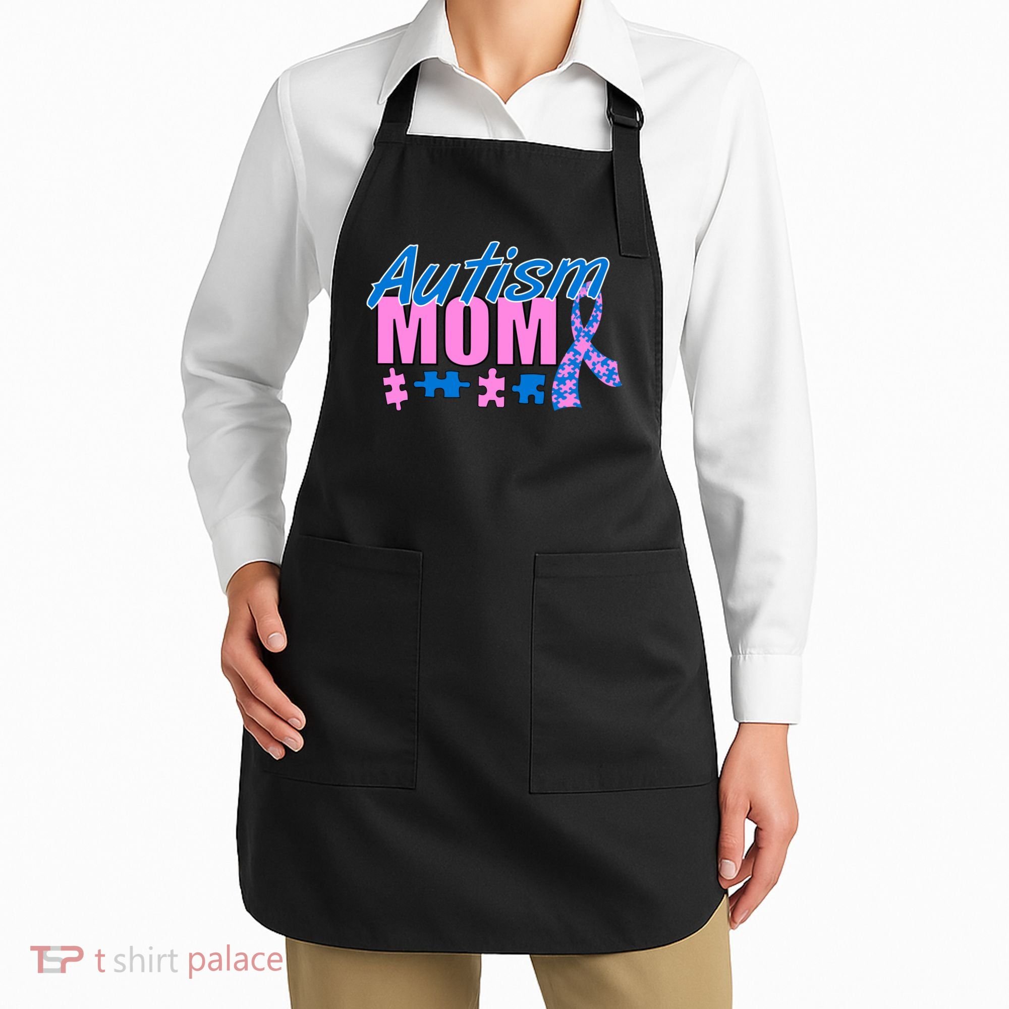 Autism Mom Awareness Ribbon Apron