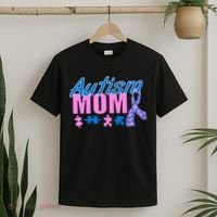Autism Mom Awareness Ribbon T-Shirt thumb 2